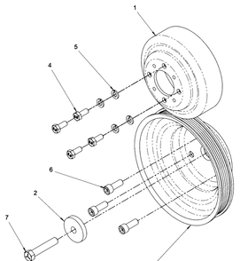 Engine Group - Pulleys Diagram and Parts List for 076355-03  Briggs and Stratton Generator